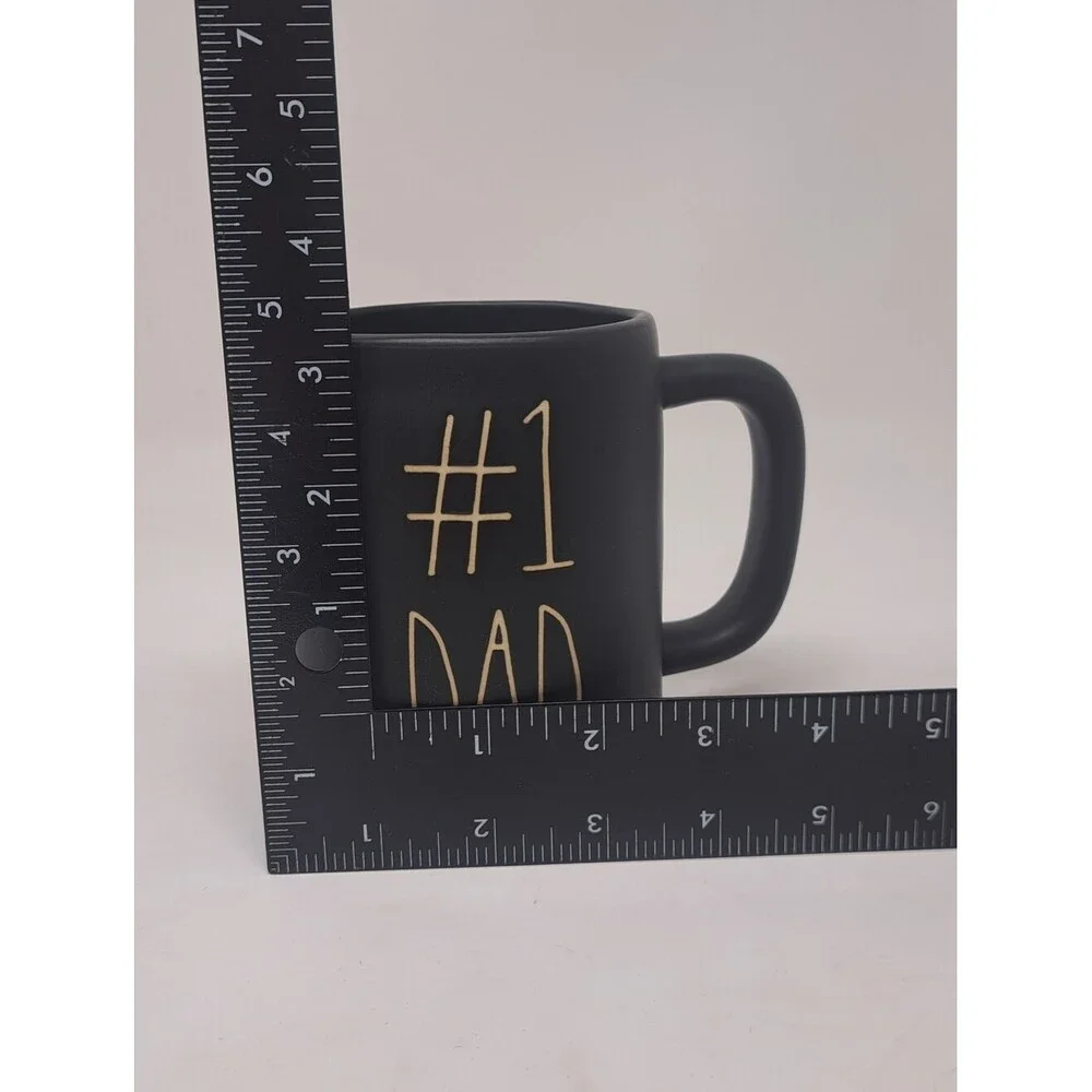 Rae Dunn Mug Artisan Collection Black #1 Dad Coffee Cup Drinkware Gift